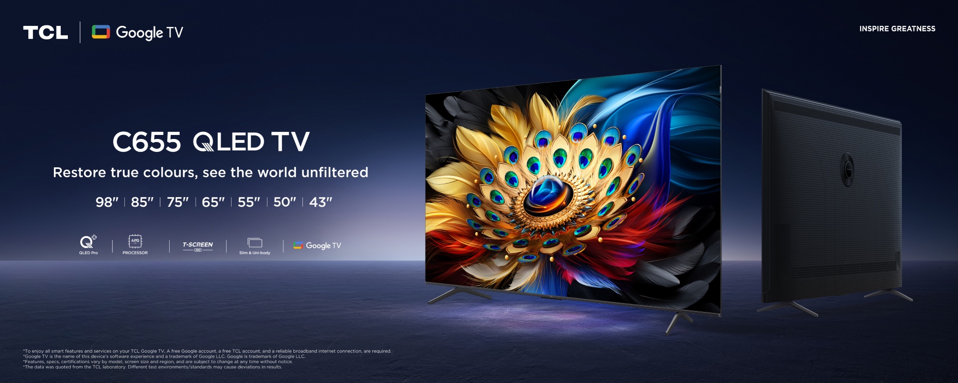 Top banner of  C655 QLED TV 